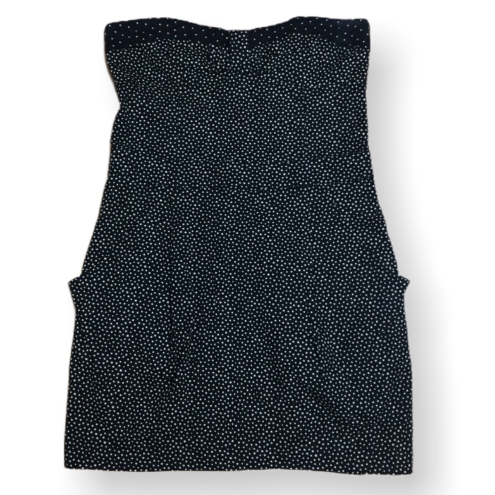 Zara TRF Black White Polka Dot Tube Mini Dress L